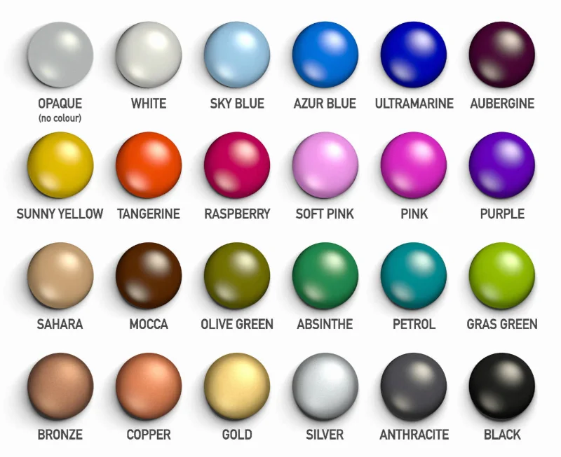 our 24 silicone colours